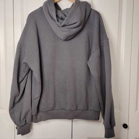 Comfrt Men's Steel Grey Signature Logo Oversized-Fit Pullover Hoodie Size XL - Picture 2 of 5